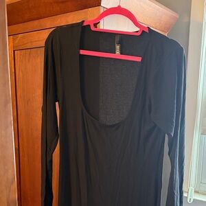 Black Ribbed Dress (Pink is the hangar)